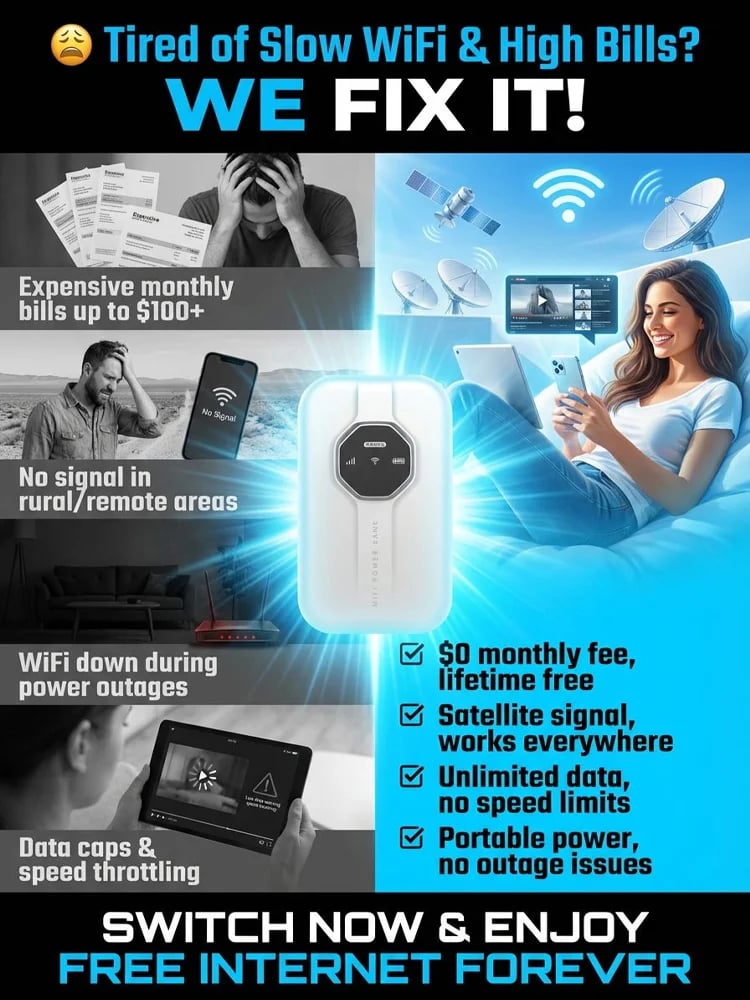 Portable Wi-Fi advertised as an alternative to expensive monthly internet