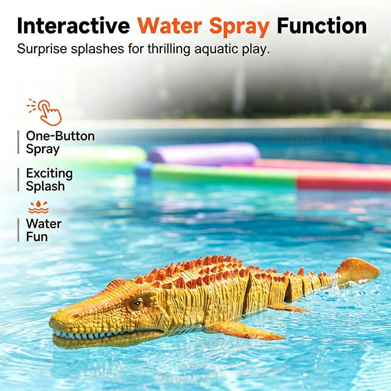 2.4G RC Mosasaurus Swimming Toy with Spray
