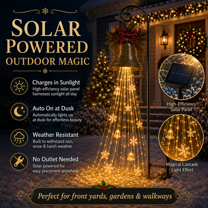🎄🔥LAST DAY 70% OFF - 🔔Christmas Bell Cascade Solar Yard Light✨