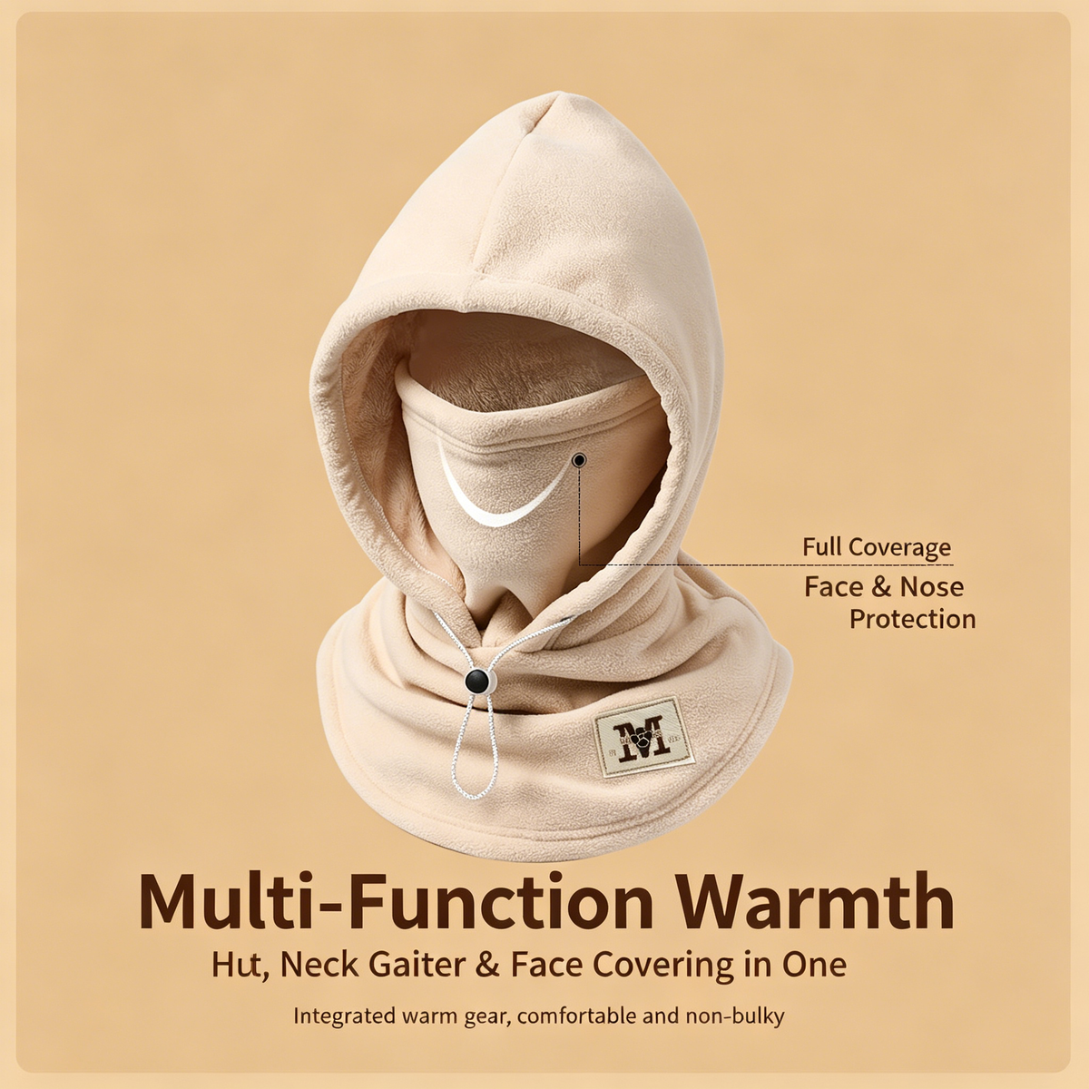 Fleece Double Layer Integrated Hat
