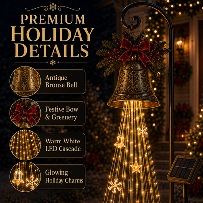 🎄🔥LAST DAY 70% OFF - 🔔Christmas Bell Cascade Solar Yard Light✨