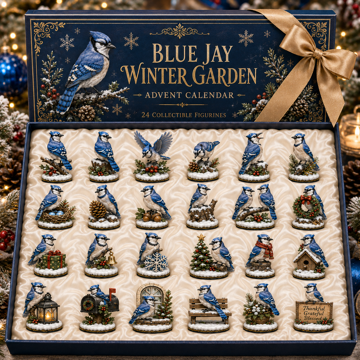 Blue Jay 24-Day Advent Calendar – Christmas Countdown Collectible Figurines