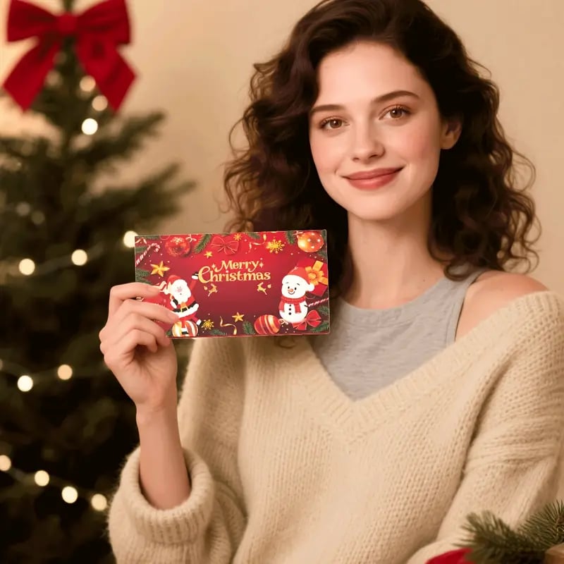 Christmas cash envelope gift presentation