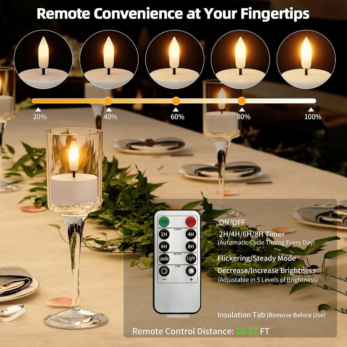 Rechargeable Flameless LED Tea Lights, Charging Station & Remote Included, Flickering Fake Candles, Safe No Flame Candle for Home, Wedding, Festival & Emergency Lighting