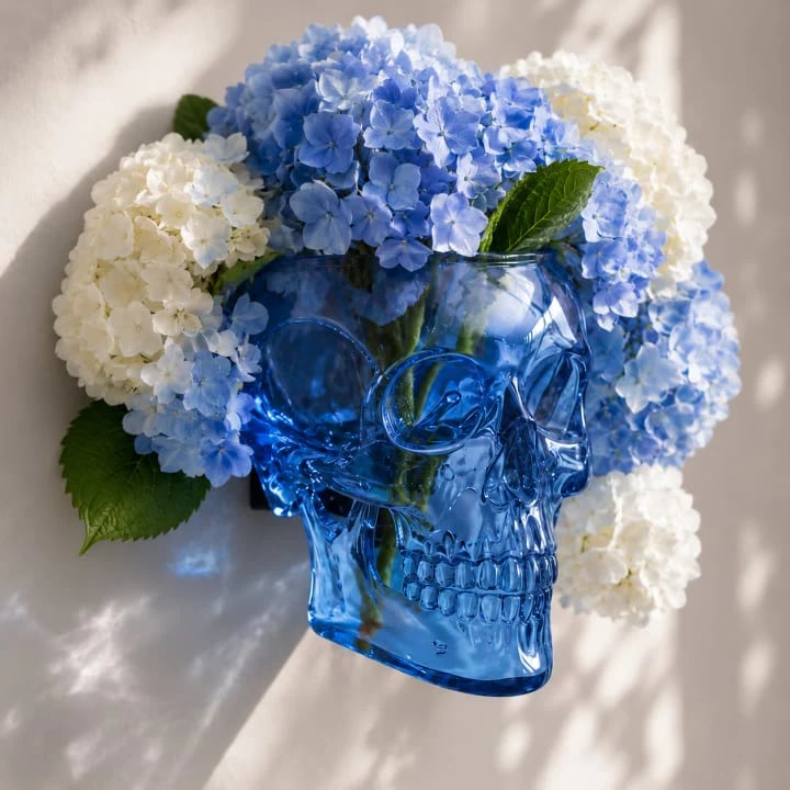 Gothic Skull Wall Vase 💀🌸 – Hangable & Tabletop Freestanding
