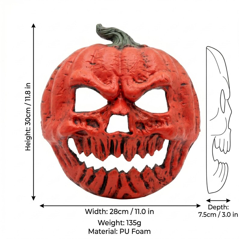 🔥LAST DAY 50% OFF -The Evil Jack-O'-Lantern🎃 Premium Pumpkin Skull Horror Mask