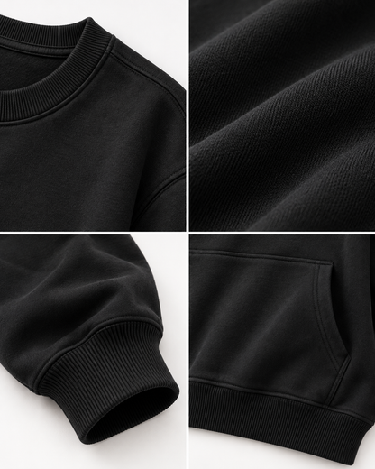Women's Oversized Long Sleeve Crewneck Sweatshirt with Pocket