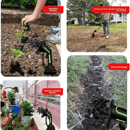 Achandise™ Multifunctional 2-in-1 Cordless Tiller & Cultivator with Telescopic Pole