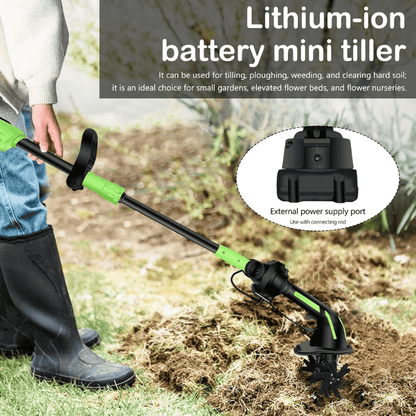 Achandise™ Multifunctional 2-in-1 Cordless Tiller & Cultivator with Telescopic Pole