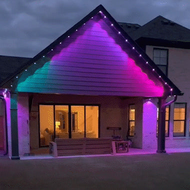 Multi-color roofline lighting display