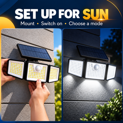 Solar light setup and neutral white illumination