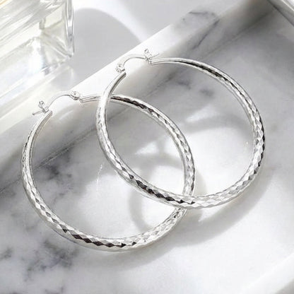 🎉Limited-time Special Offer🎁Diamond-Cut Hoop Earrings for Women – Elegant, Sparkling 💎