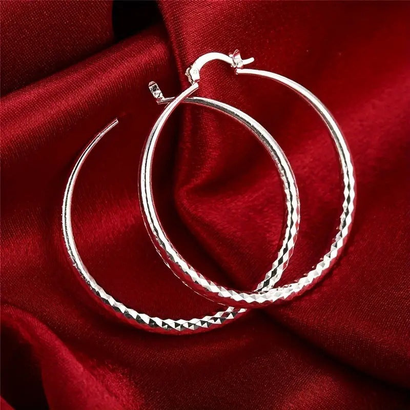 🎉Limited-time Special Offer🎁Diamond-Cut Hoop Earrings for Women – Elegant, Sparkling 💎