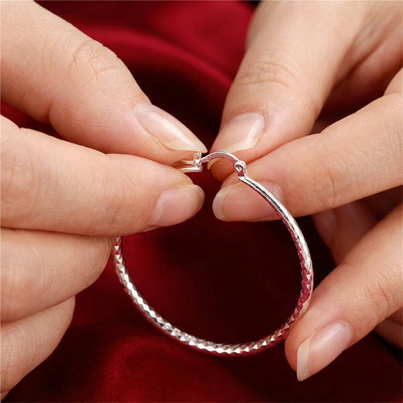 🎉Limited-time Special Offer🎁Diamond-Cut Hoop Earrings for Women – Elegant, Sparkling 💎