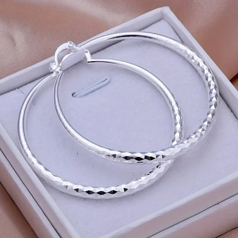 🎉Limited-time Special Offer🎁Diamond-Cut Hoop Earrings for Women – Elegant, Sparkling 💎