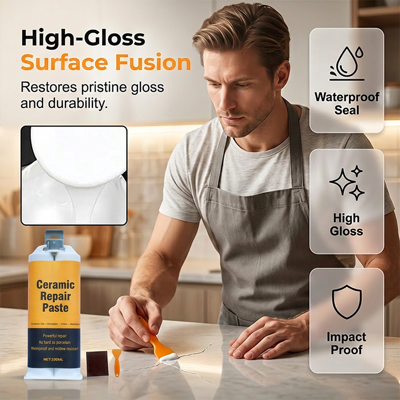 High gloss ceramic repair surface