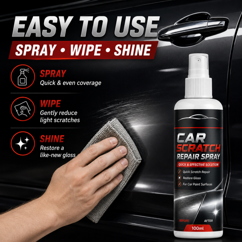 Three step car scratch spray application