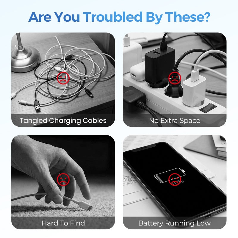 ⚡ 3-in-1 Foldable Wireless Charging Station for iPhone, Apple Watch & AirPods