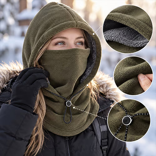 Fleece Double Layer Integrated Hat
