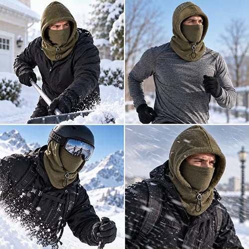 Fleece Double Layer Integrated Hat